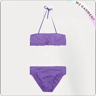 Kids Purple Tassels Bikini