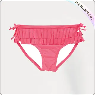 Kids Red Tassel Girl's Bikini