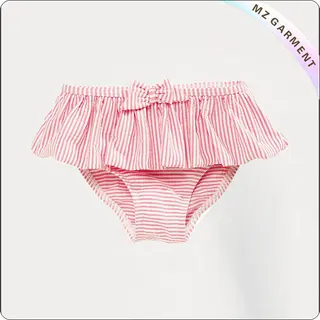 Kids Pink Striped Bikini