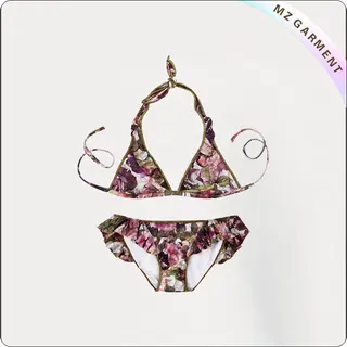 Kids Little Girl Floral Printed Bikini