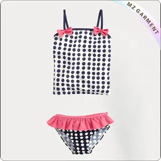 Kids Navy Dot Bikini