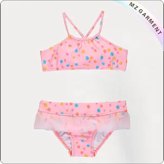 Kids Girl's Bikini with Rainbow Dot