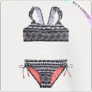 Kids Geometric Printing Bikini