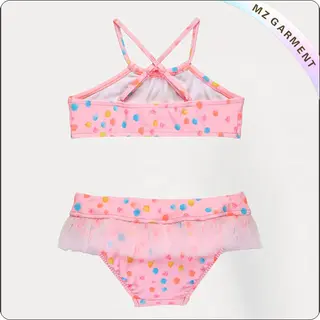 Kids Girl's Bikini with Rainbow Dot