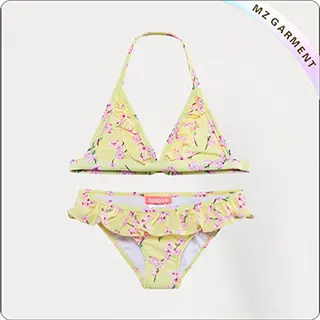 Kids Yellow Blossom UPF 50+ Bikini