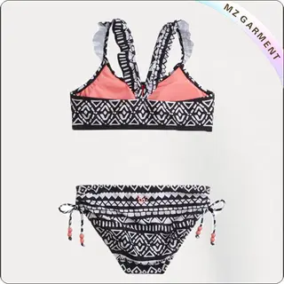Kids Geometric Printing Bikini