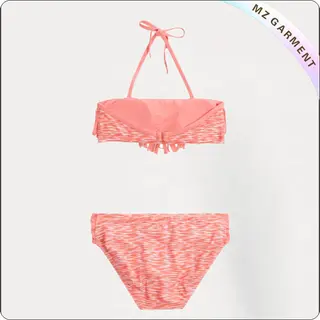 Kids Orange Lace Bikini
