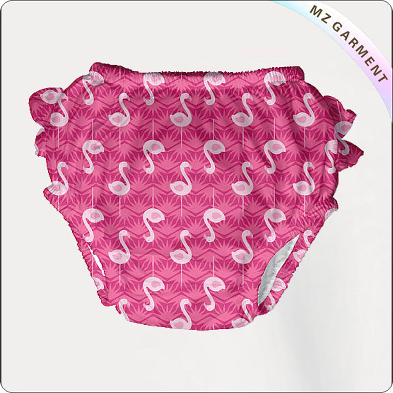 Girls' Fuchsia Flamingo Reusable Swim Diaper