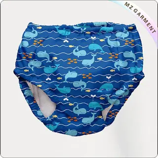 Baby Boys Royal Blue Whale Reusable Swim Diaper