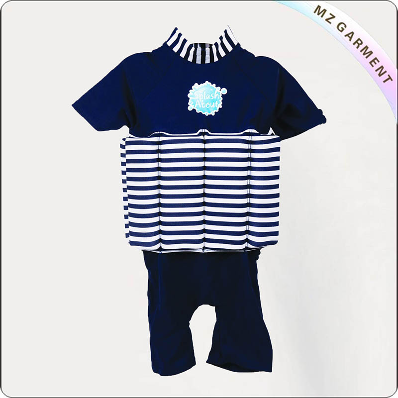 Black & White Striped Floating Swimwear