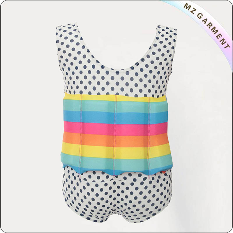 Dot With Rainbow Floating Swimwear