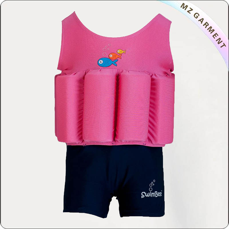 Fuschia Navy Floating Swimwear
