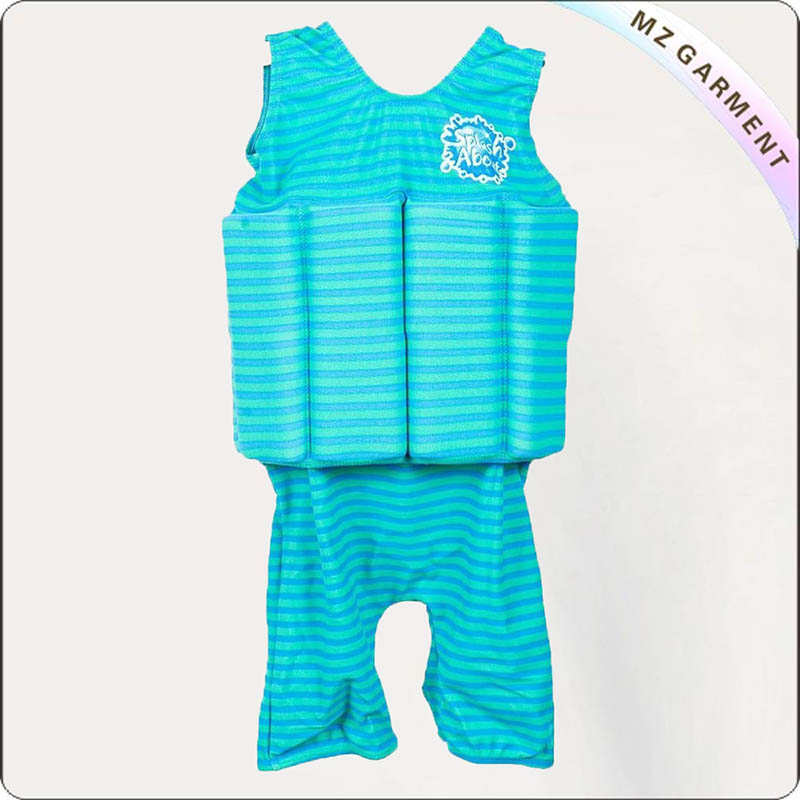 Kids Blue Lagoon Stripes Floating Swimwear