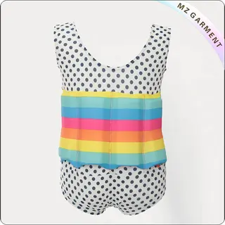 Dot With Rainbow Floating Swimwear