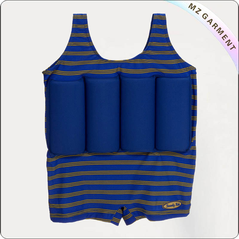 Yellow Navy Striped Floating Swimwear
