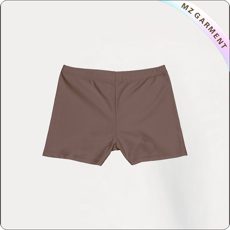 Solid Color Brown Girls' Hipsters