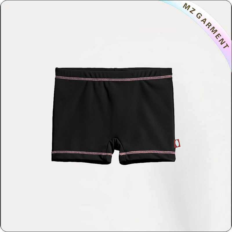 UPF50+ Black With Pink Strip Girls' Hipsters