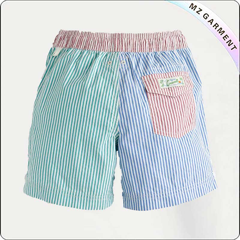 Boys' Board Shorts in Seersucker Combo