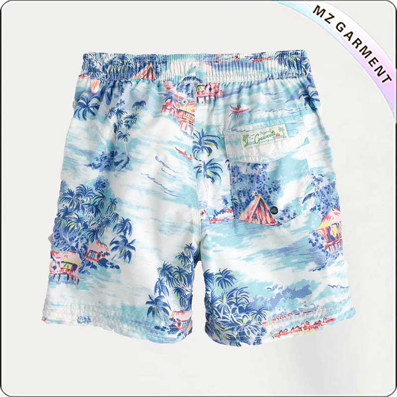 Boys' Printed Island Bungalow Board Shorts