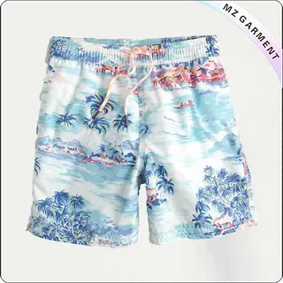 Boys' Printed Island Bungalow Board Shorts