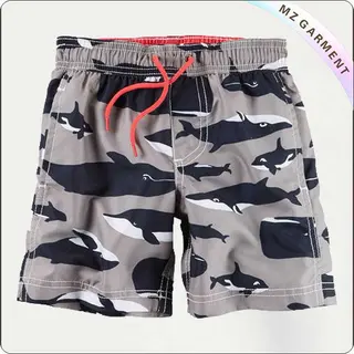 Boys' Whale Print Board Shorts