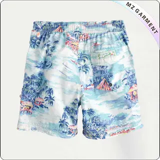 Boys' Printed Island Bungalow Board Shorts