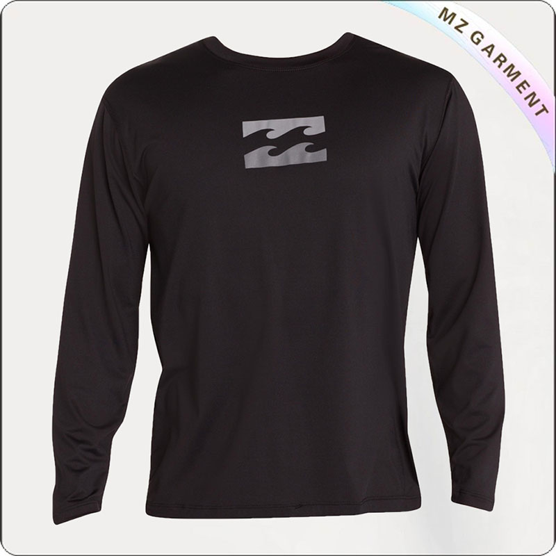 Black Long Sleeve Surf Tee