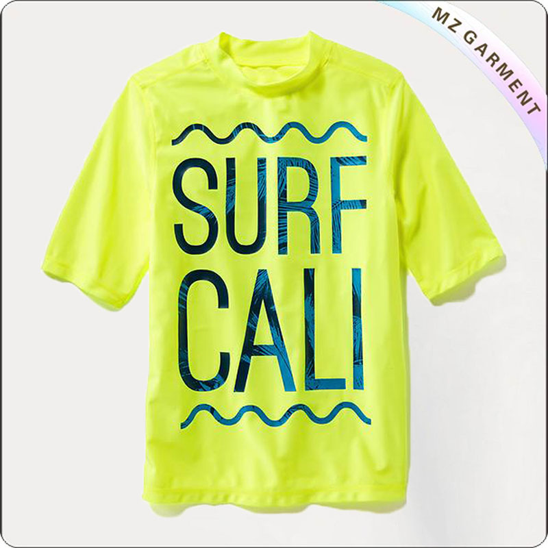 Boys' Yellow Short Sleeve Sun Protective Wear