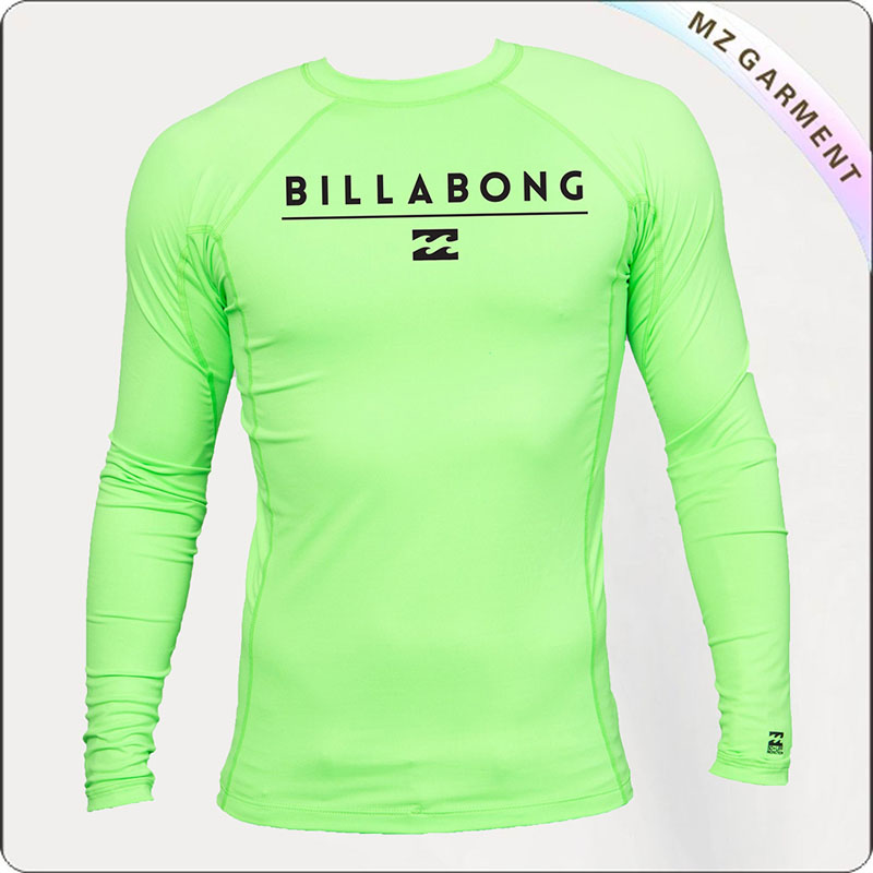 Green Rash Guard Long Sleeve Sun Protective Wear