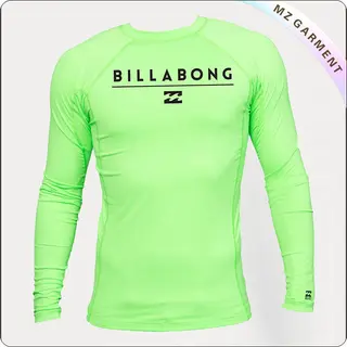Green Rash Guard Long Sleeve Sun Protective Wear