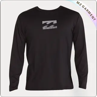 Black Long Sleeve Surf Tee