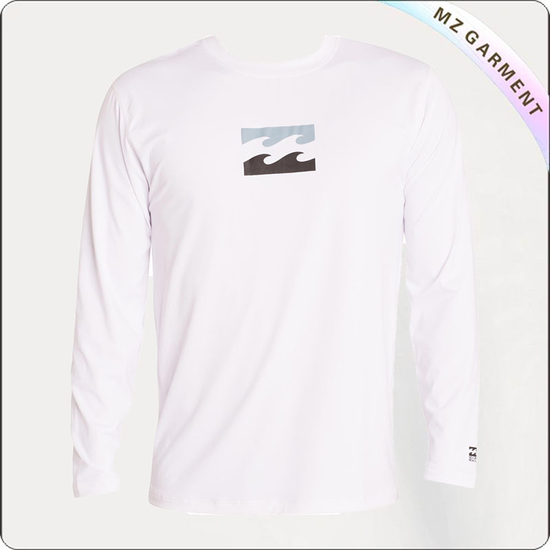 White Long Sleeve Surf Tee