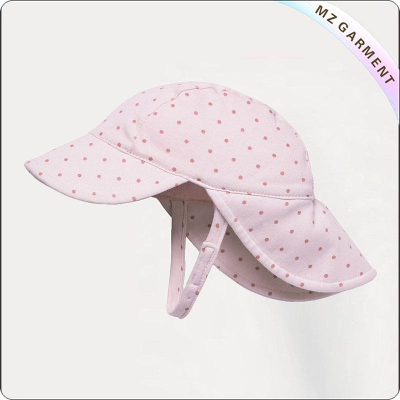 Baby Pink Dots Face Protective Sunhat