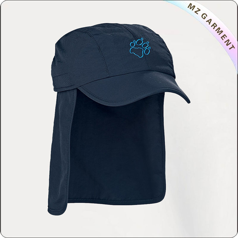 Kids Black Supplex Sunhat