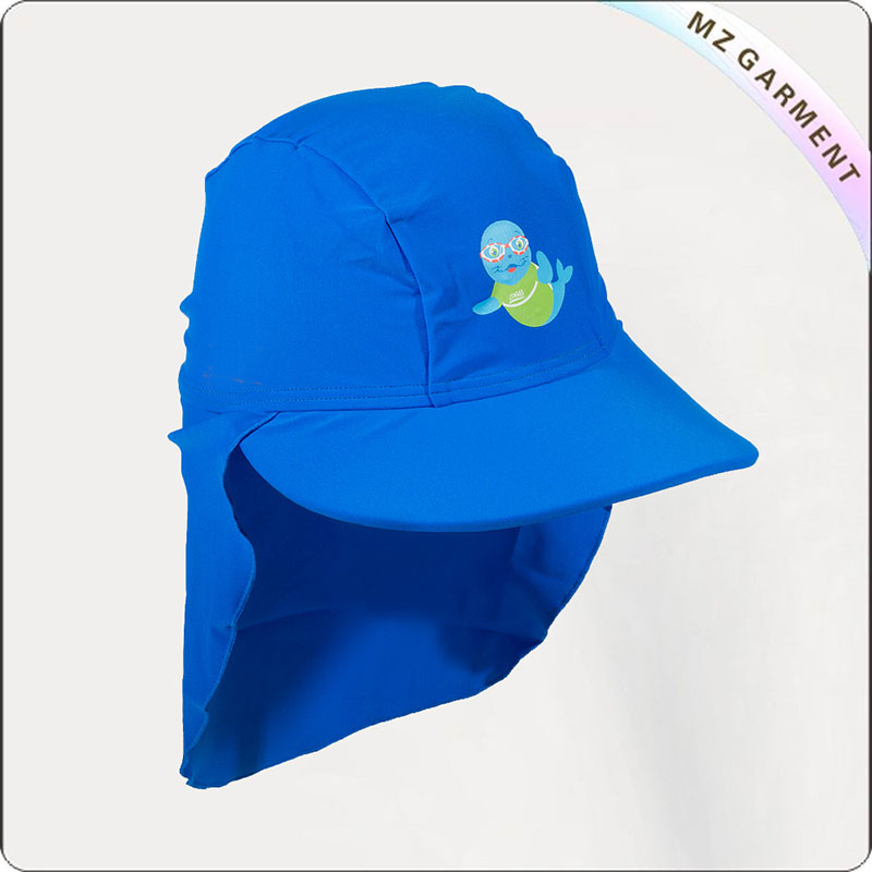 Kids Blue Neck Protection Sunhat