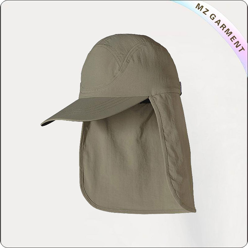 Kids Brown Lightweight Flap Sunhat