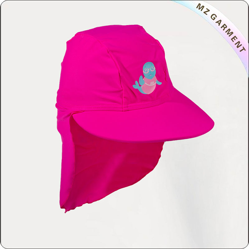 Kids Pink Neck Protective Sunhat