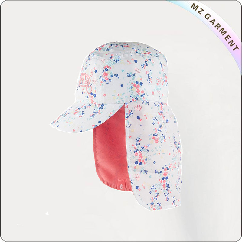 Kids White Pink Animal Sunhat