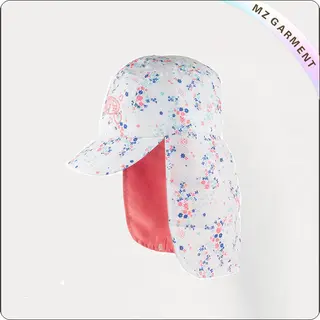 Kids White Pink Animal Sunhat