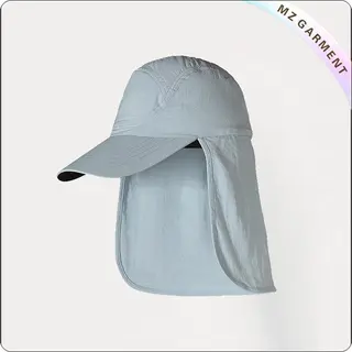 Kids Grey Protective Flap Sunhat