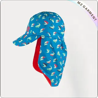Kids Blue Seahorse Sunhat
