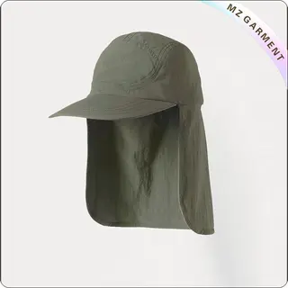 Kids Dark Brown Protective Flap Sunhat