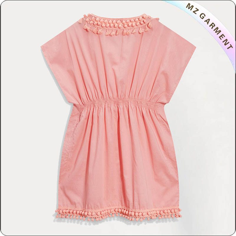 Orange Swimming Cover Up Tank Dress