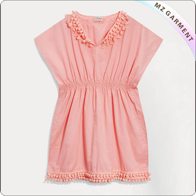 Orange Swimming Cover Up Tank Dress
