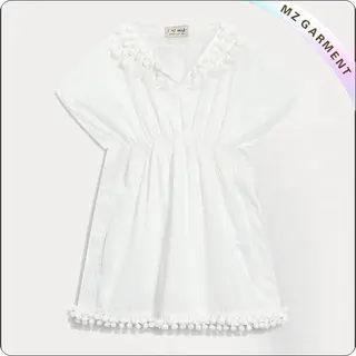 White Swimming Cover Up Tank Dress