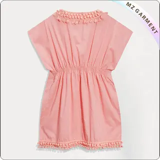 Orange Swimming Cover Up Tank Dress