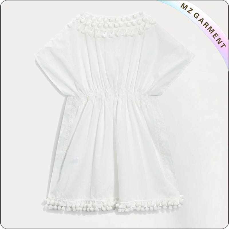 White Swimming Cover Up Tank Dress