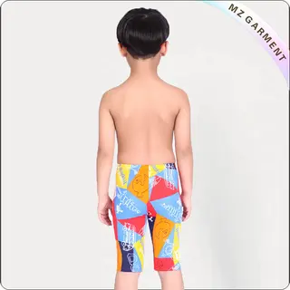 Boys' Printed Fish Long Swimming Pants