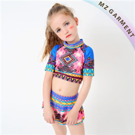 Baby Girl Two Piece Swimsuits, 82% Nylon, 18% Spandex, XS-XL