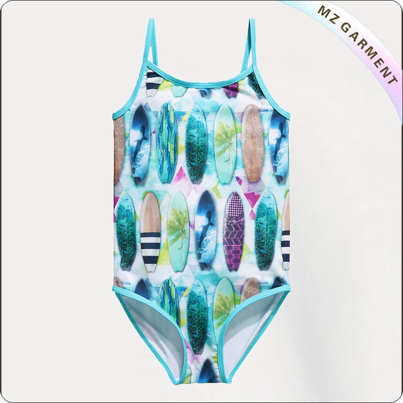 Kids Blue Magic Print Swimsuit